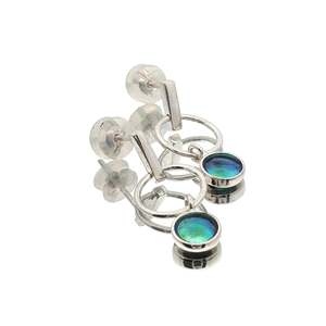 May Birth Pearl - Sterling Silver Paua Pearl Bubble Earrings