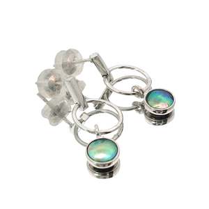 August Blush: August Birth Pearl - Sterling Silver Paua Pearl Bubble Earrings