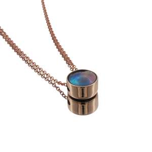 Hold For Customers: 9ct Rose Gold Paua Pearl Moonrise Necklace
