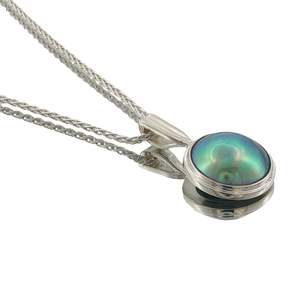 Pendants: Sterling Silver Paua Pearl Ocean Echo Necklace