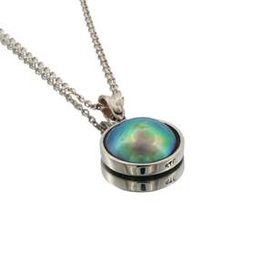 Anniversary: Sterling Silver Paua Pearl Maxi Round Necklace