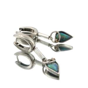 Sterling Silver Paua Pearl Ocean Arrow Earrings