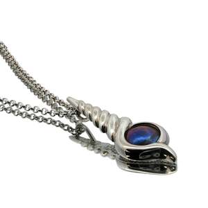 Gated Offers: Sterling Silver Paua Pearl Narwhal Necklace