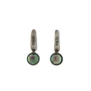 April Birth Pearl - Sterling Silver Paua Pearl Torea Oval Earrings