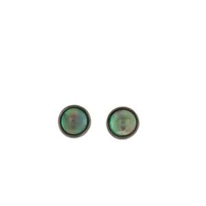 April Birth Pearl - Sterling Silver Paua Pearl Stud Earrings