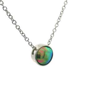 The Pink Collection: 9ct White Gold Paua Pearl Moonrise Necklace