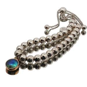 Two-Tone Paua Pearl Gold Moon Bracelet