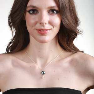 Sterling Silver Paua Pearl Water Drop Necklace