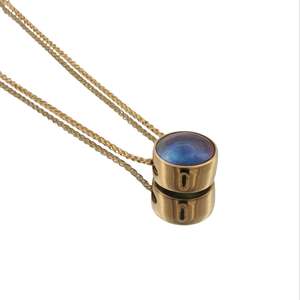 Gifts For Him: 18ct Yellow Gold Paua Pearl Moonrise Necklace