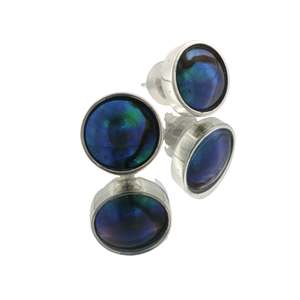 Regular Priced: September Birth Pearl - Sterling Silver Paua Pearl Stud Earrings