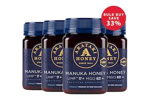 Products: 4 Pack - Manuka Honey UMF™17+ (MGO 631+) 500g