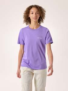 Womens Shirts Tops: Kragg SL Cotton Blurred Bird Crew Shirt SS Women's