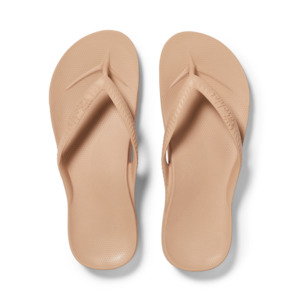 Thongs / Flip Flops: Arch Support Jandals - Classic - Tan