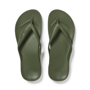Womens Jandals: Arch Support Jandals - Classic - Olive