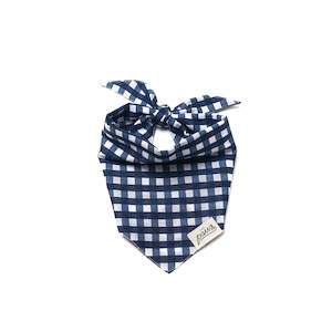 Dog Accessories: The Paws Classic Blue Check Dog Bandana