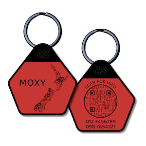 QR Code Dog ID Tag - Moxy