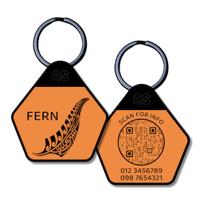 QR Code Dog ID Tag - Fern