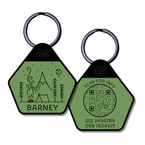 Qr Code Dog Id Tags: QR Code Dog ID Tag - Barney