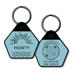 QR Code Dog ID Tag - Monty
