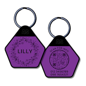 QR Code Dog ID Tag - Lilly