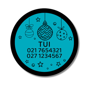 Slide-On Dog ID Tag - Christmas Balls