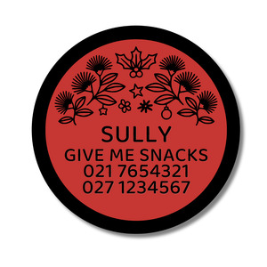 Slide-On Dog ID Tag - Pohutukawa