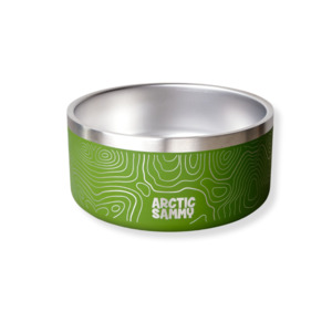Green Stainless Steel Dog Bowl