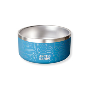Teal Stainless Steel Dog Bowl