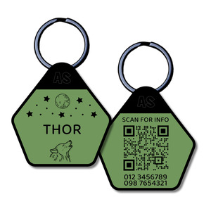 All: QR Code Dog ID Tag - Thor
