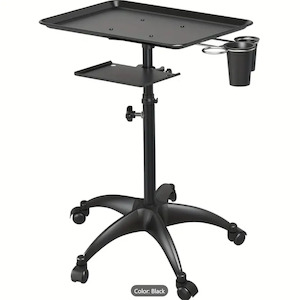 Adjustable Height Salon Tray on Wheels