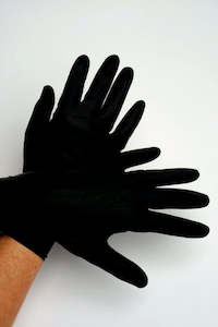 Gloves: Glide - Medium Reusable Black Gloves 24pk