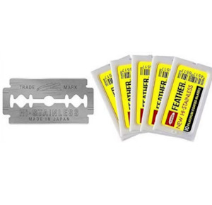 Disposal: Feather - Platinum Coated Double Edge Blades