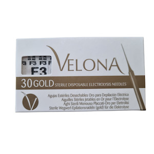 Electrolysis: Velona - F3 Gold Electrolysis Needle 30pk