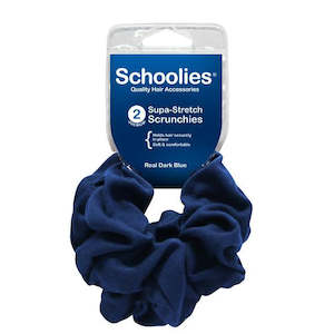 Hair Ties 1: Schoolies - Scrunchie 2pc / Dark Blue