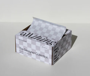 All things foil - Designer Checkers Wide Pop Up Foil 15cm x 27cm