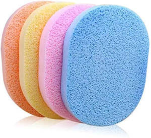 Facial Sponge Large Thin 5 Pk - Multi Colour