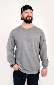 Mens Embossed Crew (Grey) - Arduous
