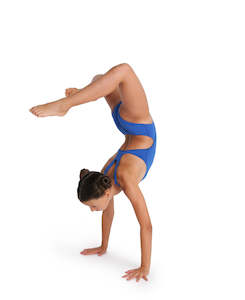 Arena Performance Girls' Solid Team Swim Tech Swimsuit - Royal-White