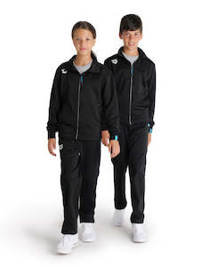 Arena Team Junior Panel Knit Poly Track Jacket - Black