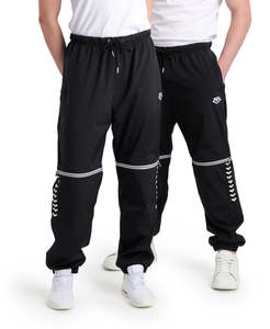 Mens Bottoms: Arena Icons Pant Convertible Black-White Unisex