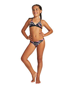 Girls Meryl Jr Triangle Two Piece - Black Multi-Black