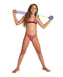 Girls Meryl Jr Triangle Two Pieces - Hibiscus Multi-Black