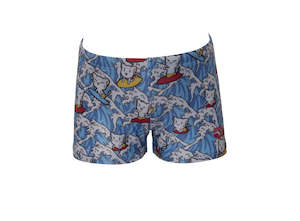 Youth Clearance: Surfing Kids Boy Short - Turquoise Multi