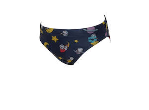 Youth Clearance: Space Cats Kids Boy Brief - Navy-Multi