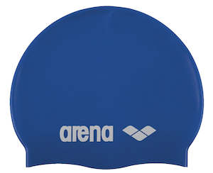 arena Kids' Junior Classic Silicone Swim Cap Sky Blue-White
