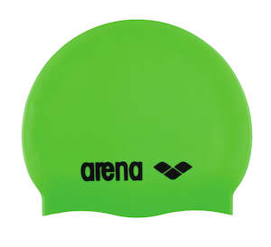 arena Kids' Junior Classic Silicone Swim Cap Acid Lime-Black