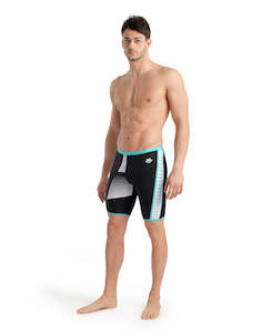Men Training Fitness: Arena Team Men's Jammer Icon - Black-Blue Diamond