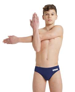 Arena Performance Boys' Solid Team Swim Briefs - Navy-White
