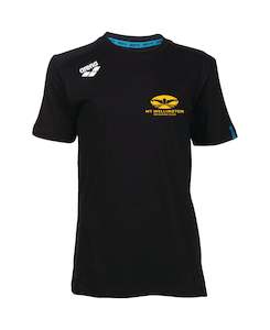 Mt Wellington Swimming Club: Mt Wellington Jr Panel T-Shirt - Black