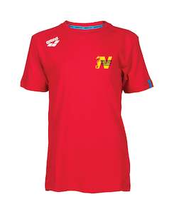 Nelson South Swimming: Nelson South Team T-Shirt Panel JR - Red